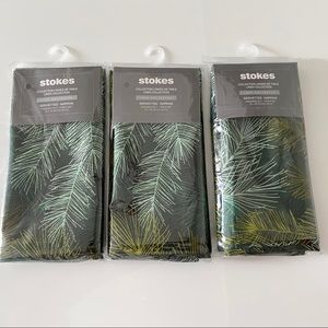 New Stokes Napkins 3 packs 4 piece set Pine Green
